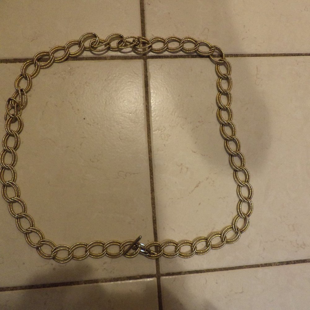 WOMEN'S METAL LINK BEL -GOLD-TONE - NICE- Size: @47" Circumference-Adjustable